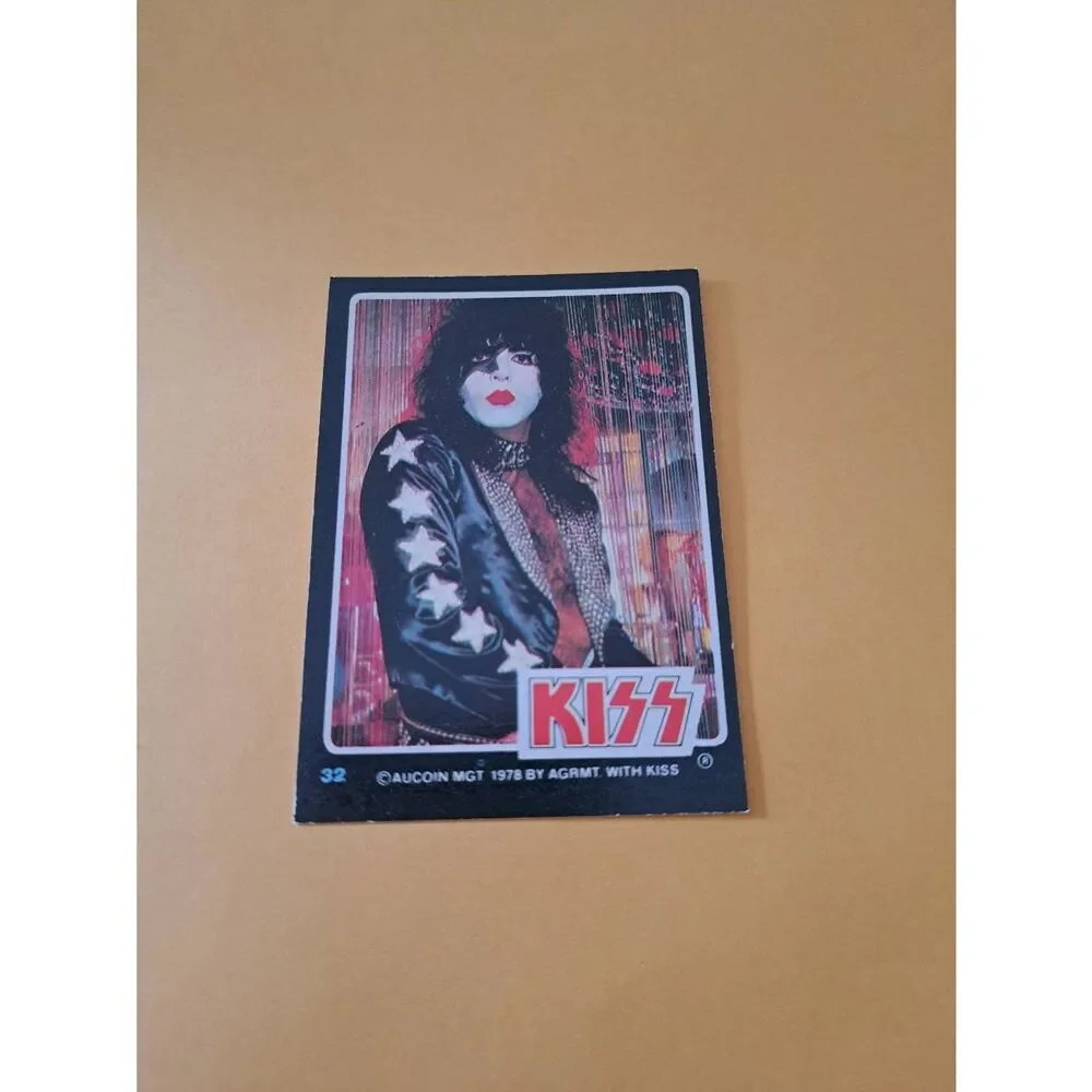 Vintage 1978 Aucoin Management AGRMT KISS Trading Card No 32 Collectible Rock